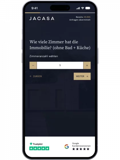 Screenshot der mobilen Seite für Jacasa